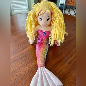 Aurora Colorful Mermaid Sea Sparkles Doll with Blonde Hair